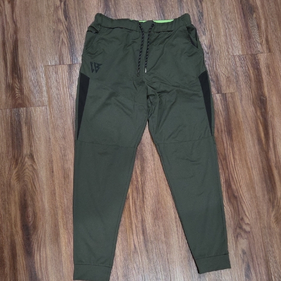 Zen Will Other - Zen Will Men's Dark Green Jogger Pants with Black Accents